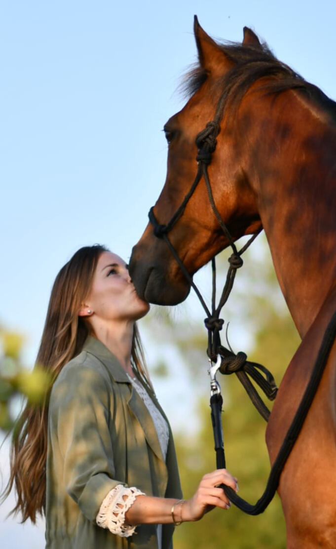 Marine et son cheval